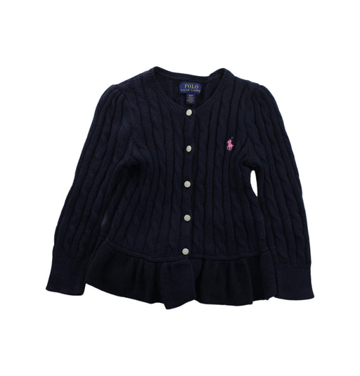 A Blue Cardigans from Polo Ralph Lauren in size 3T for girl. (Front View)
