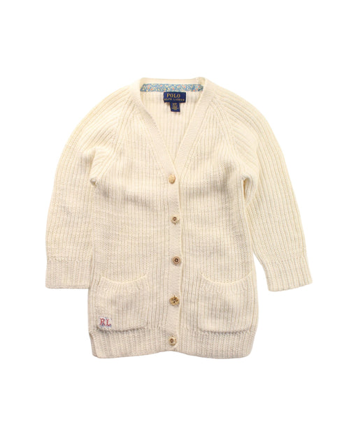 A White Cardigans from Polo Ralph Lauren in size 3T for girl. (Front View)