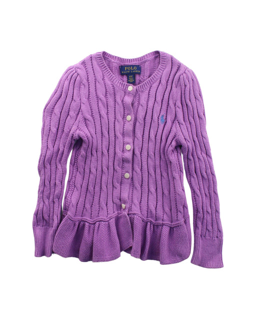 A Purple Cardigans from Polo Ralph Lauren in size 3T for girl. (Front View)