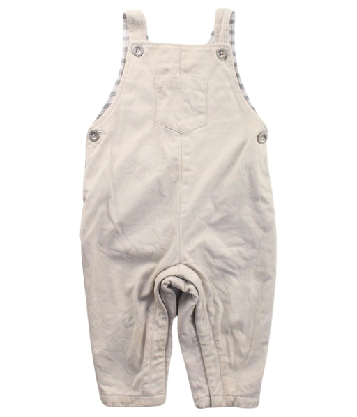 A Beige Long Overalls from The Little White Company in size 6-12M for boy. (Front View)