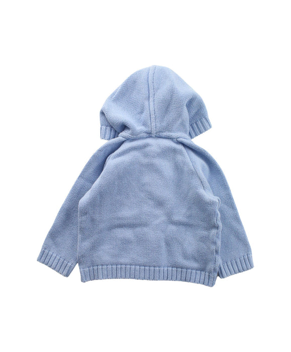 A Blue Knit Sweaters from babycottons. in size 0-3M for girl. (Back View)