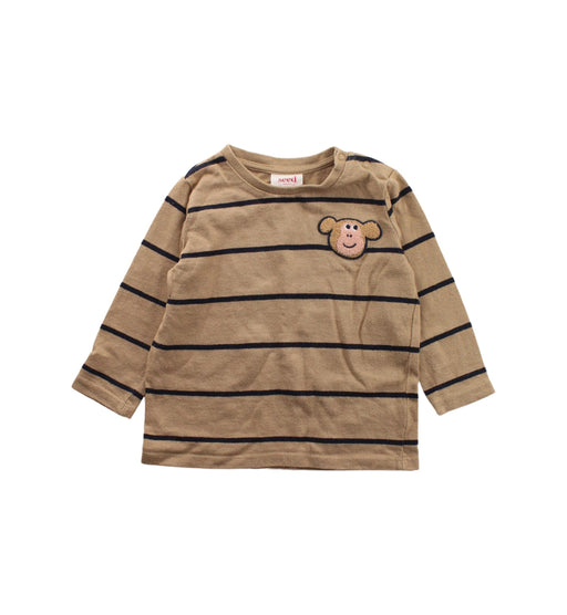 A Brown Long Sleeve T Shirts from Seed in size 2T for boy. (Front View)
