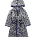 A Blue Bathrobes from Petit Bateau in size 4T for girl. (Front View)