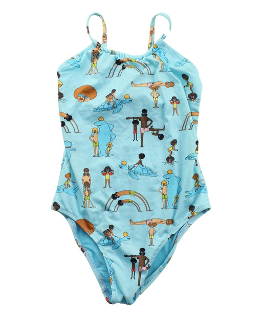 A Blue Swimsuits from Vilebrequin in size 4T for girl. (Front View)