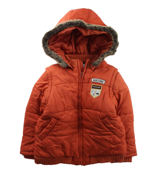 A Orange Puffer/Quilted Coats & Outerwear from Janie & Jack in size 4T for boy. (Front View)
