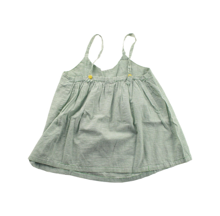 A Green Sleeveless Tops from Udder in size 7Y for girl. (Back View)