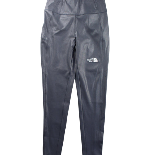 A Silver Leggings from The North Face in size 10Y for girl. (Front View)
