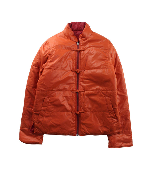 A Orange Puffer/Quilted Jackets from Shanghai Tang in size 10Y for neutral. (Back View)