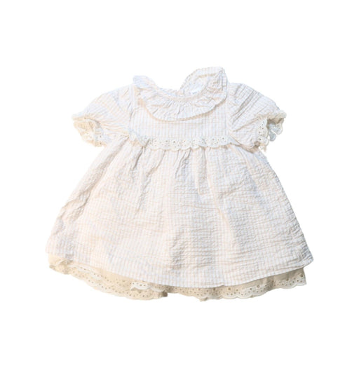 A White Short Sleeve Dresses from Dona Carmen in size 12-18M for girl. (Front View)