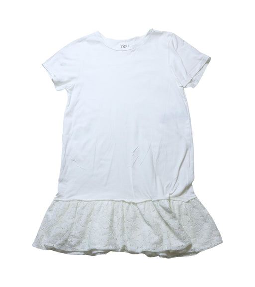 A White Short Sleeve Dresses from DOUUOD in size 10Y for girl. (Front View)