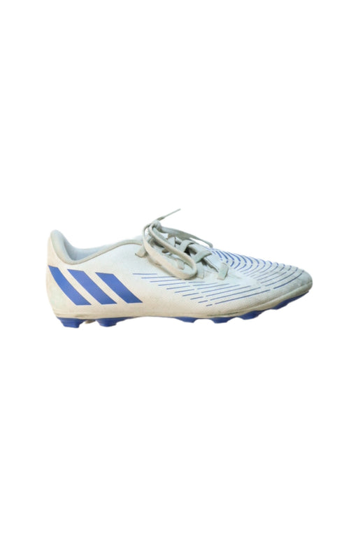 A Blue Cleats/Soccer Shoes from Adidas in size 11Y for boy. (Front View)