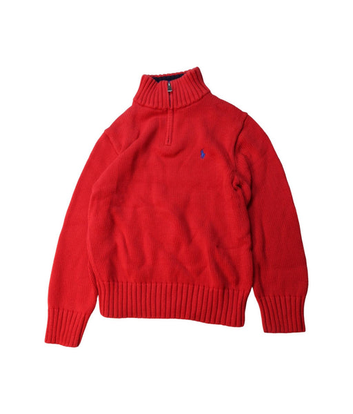 A Red Knit Sweaters from Polo Ralph Lauren in size 7Y for boy. (Front View)
