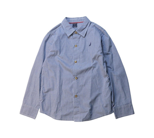 A Blue Long Sleeve Shirts from Nautica in size 6T for boy. (Front View)