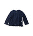 A Navy Zippered Sweatshirts from Il Gufo in size 3T for girl. (Front View)