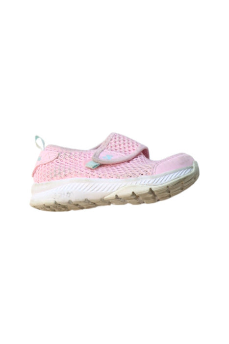A Pink Slip Ons from Skechers in size 18-24M for girl. (Front View)