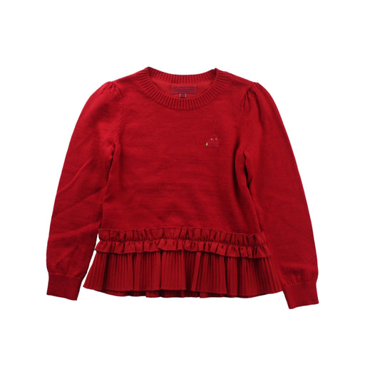 A Red Knit Sweaters from Nicholas & Bears in size 6T for girl. (Front View)
