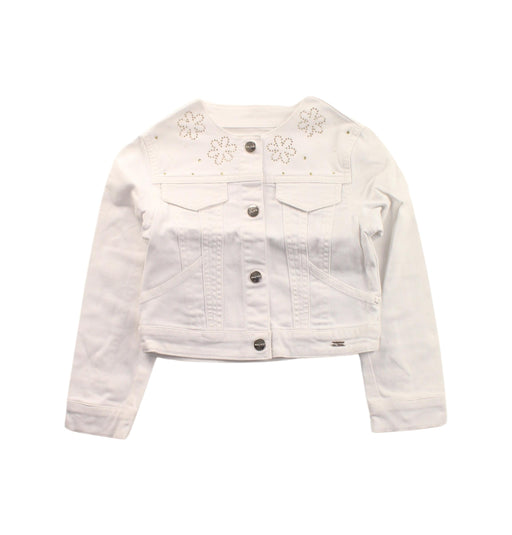 A White Lightweight Jackets from Mayoral in size 4T for girl. (Front View)