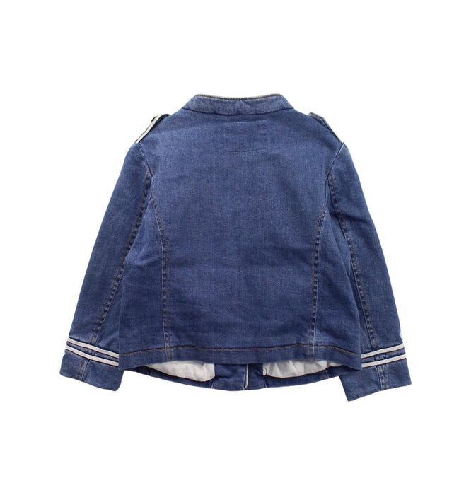 A Blue Lightweight Jackets from Bonpoint in size 3T for girl. (Back View)
