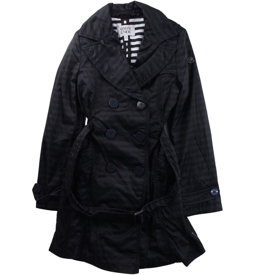 A Black Coats from Armani in size 8Y for girl. (Front View)