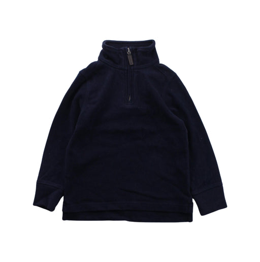 A Blue Zippered Sweatshirts from Crewcuts in size 3T for girl. (Front View)