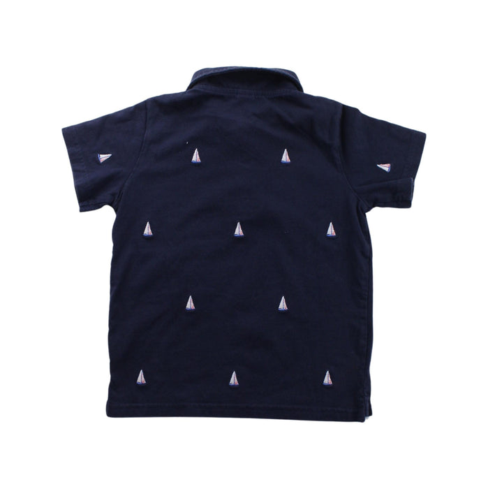 A Blue Short Sleeve Polos from Janie & Jack in size 4T for boy. (Back View)