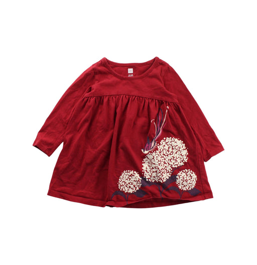 A Red Long Sleeve Dresses from Tea in size 12-18M for girl. (Front View)
