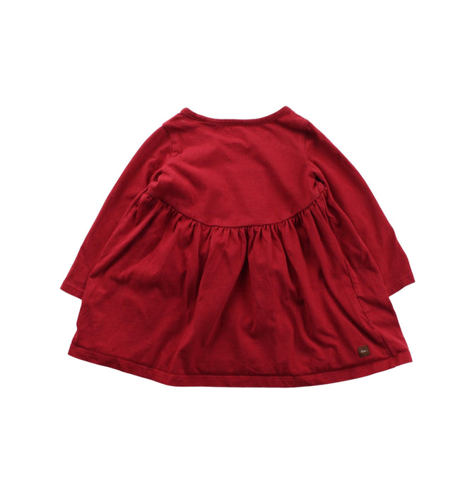 A Red Long Sleeve Dresses from Tea in size 12-18M for girl. (Back View)