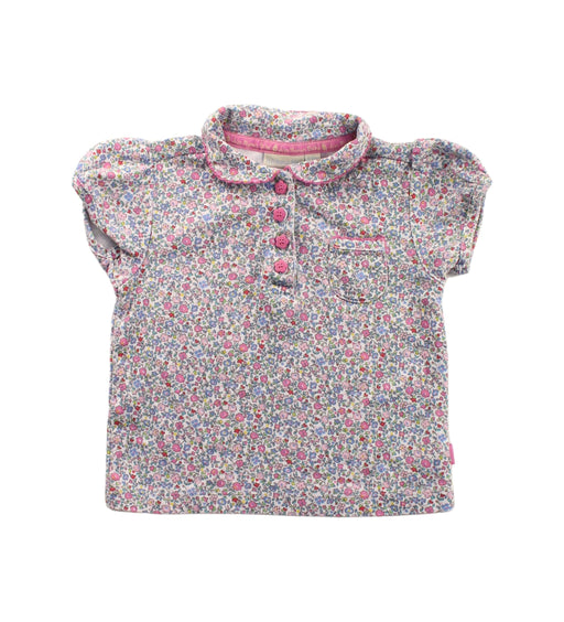 A Pink Short Sleeve Polos from Jojo Maman Bébé in size 18-24M for girl. (Front View)