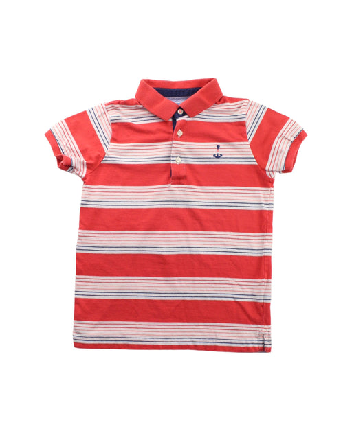 A Red Short Sleeve Polos from Mayoral in size 5T for boy. (Front View)