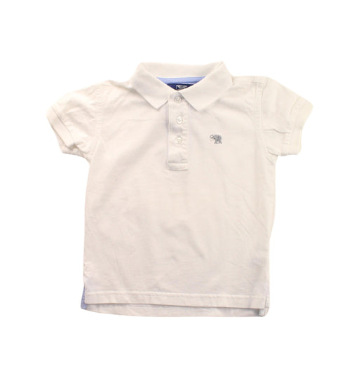 A White Short Sleeve Polos from Thomas Brown in size 2T for girl. (Front View)