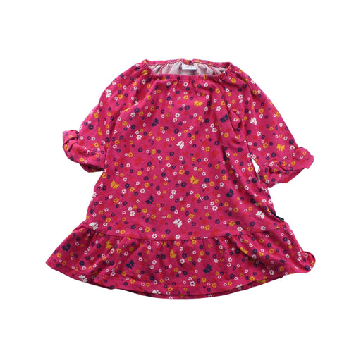 A Pink Long Sleeve Dresses from Polarn O. Pyret in size 18-24M for girl. (Front View)