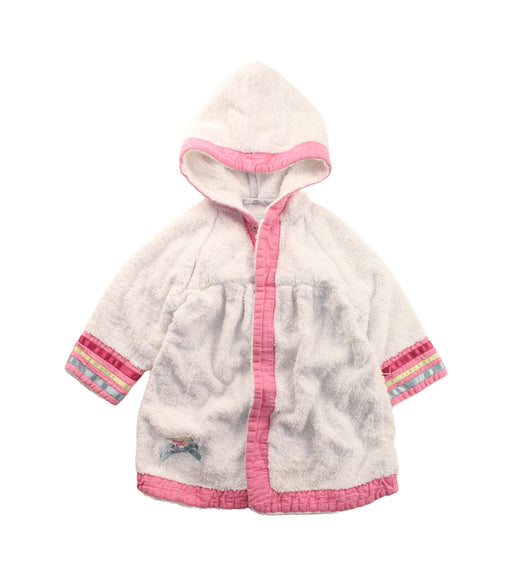 A White Bathrobes from Jacadi in size 18-24M for girl. (Front View)