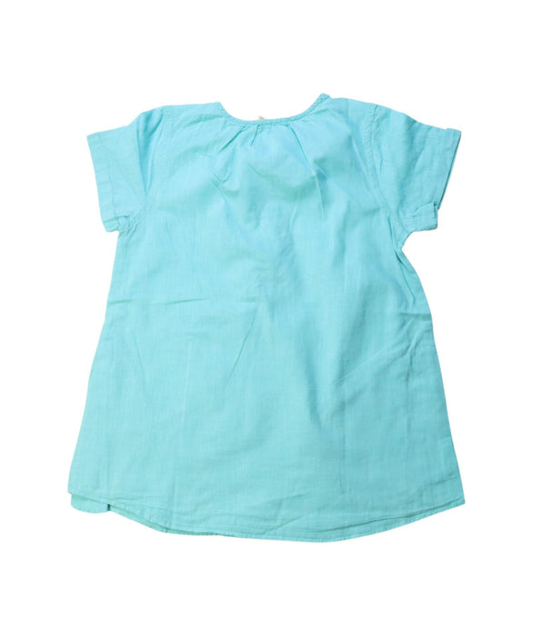 A Blue Short Sleeve Tops from Crewcuts in size 6T for girl. (Back View)