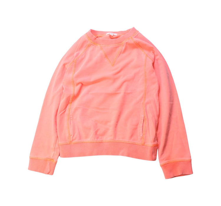 A Peach Crewneck Sweatshirts from Seed in size 7Y for girl. (Front View)