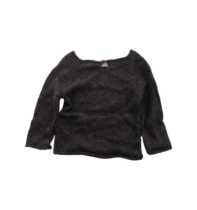 A Black Knit Sweaters from Oeuf in size 6-12M for girl. (Back View)