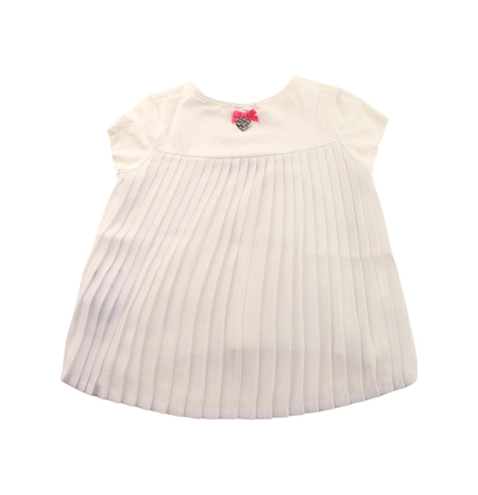 A White Short Sleeve Dresses from Blumarine in size 3T for girl. (Back View)