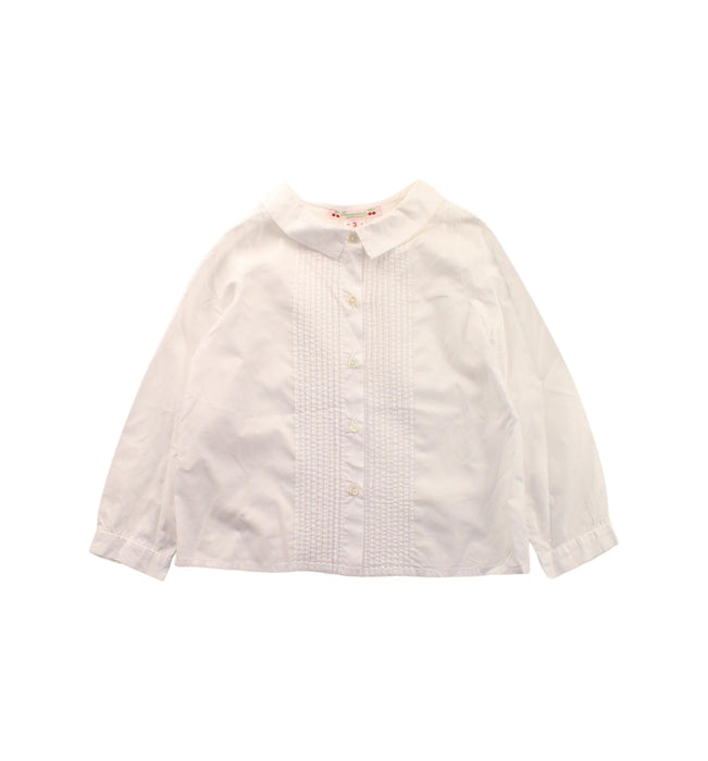 A White Long Sleeve Shirts from Bonpoint in size 3T for girl. (Front View)