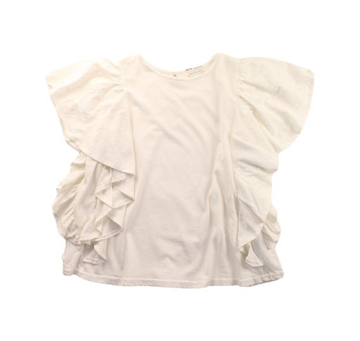 A White Short Sleeve Tops from FITH in size 7Y for girl. (Front View)