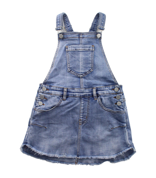 A Blue Overall Dresses from Seed in size 8Y for girl. (Front View)