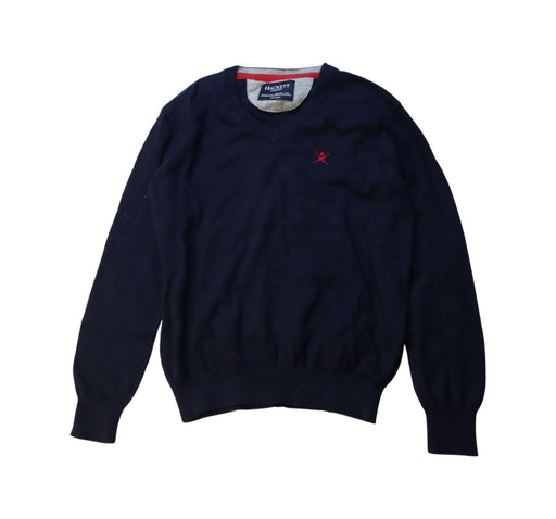 A Navy Knit Sweaters from Hackett in size 7Y for boy. (Front View)