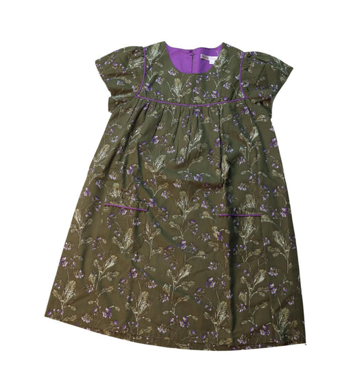 A Multicolour Short Sleeve Dresses from La Petite Caravane in size 5T for girl. (Front View)