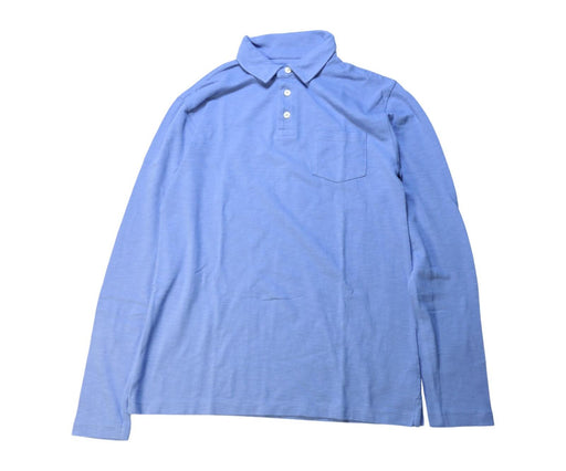 A Blue Long Sleeve Polos from Crewcuts in size 14Y for boy. (Front View)