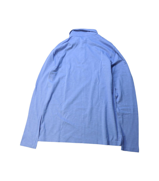 A Blue Long Sleeve Polos from Crewcuts in size 14Y for boy. (Back View)