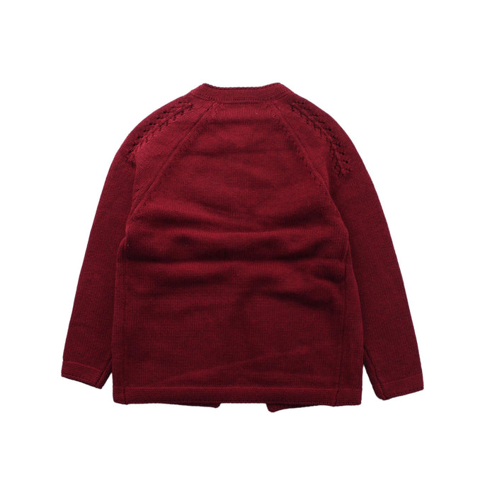 A Red Cardigans from Little Valley in size 2T for girl. (Back View)