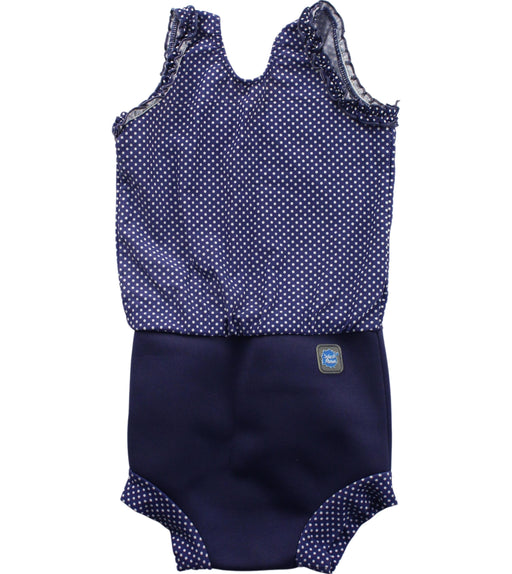A Blue Swimsuits from Splash About in size 2T for girl. (Front View)