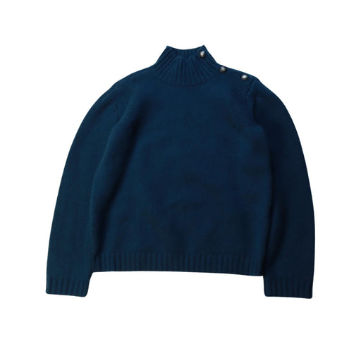 A Blue Knit Sweaters from Bonpoint in size 6T for girl. (Front View)