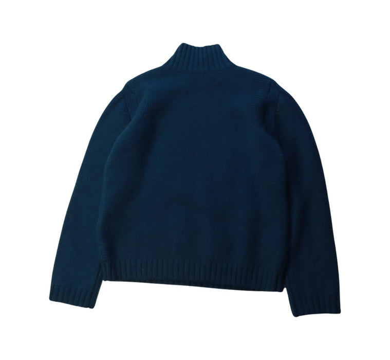 A Blue Knit Sweaters from Bonpoint in size 6T for girl. (Back View)