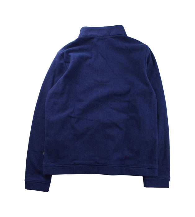 A Blue Zippered Sweatshirts from Aigle in size 14Y for boy. (Back View)