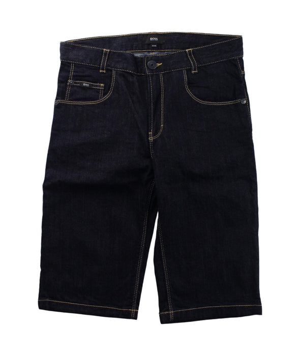 A Blue Shorts from Boss in size 12Y for boy. (Front View)