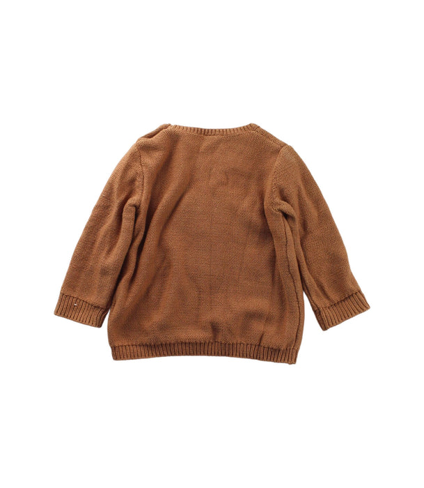A Brown Knit Sweaters from Seed in size 3-6M for girl. (Back View)